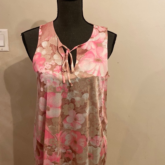 Vintage Peri Ann long floral lingerie 2 piece set size M - Picture 11 of 17